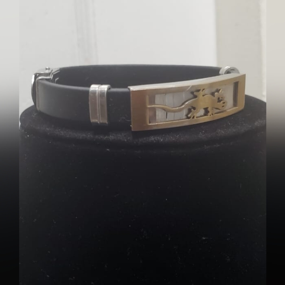 Mens Bracelets Tweezers Bracelets Black + Gold Fashion Bracelet. 🌴 - Picture 8 of 8
